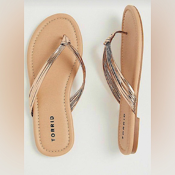 Torrid Metallic Flip Flops - Picture 2 of 4